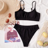 8 Colors Sexy Bikini Women Push Up Swimwear Swimsuit High Waist Solid Bikinis Set Bathing Suit Beach Bikini Female Bikinis Mujer