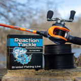 Reaction Tackle Braided Fishing Line - NO FADE Black