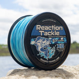 Reaction Tackle X8 Braided Fishing Line - Blue Camo 8 Strand