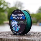 Reaction Tackle Braided Fishing Line - NO FADE Moss Green