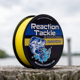 Reaction Tackle Braided Fishing Line - NO FADE Yellow