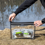 Reaction Tackle Clear Storage Bag Tackle Pak - Water-Resistant Plastic Storage