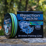 Reaction Tackle X8 Braided Fishing Line - Aqua Camo 8 Strand