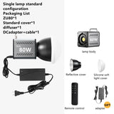 ZU80 COB Photo Studio Light Bi-Color 2500K-8500K LED Video Light CRI95+ TLCI97+ Photography Fill Lighting with Diffuser