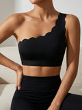 Summer Solid Color One Shoulder Strap Women Bra Thin Cup Wireless Push Up Bralette Comfort No Lining Daily Wear