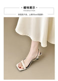 2026 New Women's Summer New Fashion Square Toe Simple Solid Color Sandals Outdoor Open Toe Casual Banquet Party Women's Sandals
