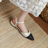New 2025 Summer Women's Sandals Elegant Medium Heel Toe Mules Comfortable Office Women's Shoes Buckle Heels Dress Shoes
