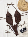 2026 Halter Padded Two Pieces Swimwear Female Solid String Stone Swimsuit Women Bathers Bathing Swimming Swim Suit Beachwear