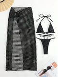3 Pieces Triangle String Thong Bikinis 2026 Swimwear Female Sexy Brazilian Swimsuit Women Bathers Bathing Swimming Swim Suit