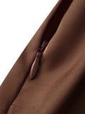 Women's Summer High Waist Skirt Solid Color Long Satin Skirt for Travel, Beach, Shopping