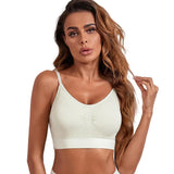 high elasticity Unlined Wireless Bra green No Padding No Underwire Soft, Bralette Minimalist Loungewear Yoga women bra M041