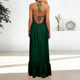 Women Fashion Oversized Dress For Womens Summer Trendy Solid Color Sleeveless Backless Dresses Beach Holiday Wear Sundress