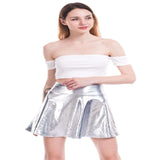 Sexy Leather Skirt for Women Party Dancing Club Wear Short Skirts Leather Mini Skirts Nightclub Stage Umbrella Dancing Skirt