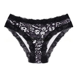 1 Pc Printed Lingerie for Women Sexy Lace Edge Wrapped Hip Underwear Halloween Themed Comfortable and Breathable Triangle Pants