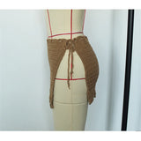 2026 Hollow Out Skirt Sarong Crochet Knitted Tunic Beach Cover Up Cover-ups Beach Dress Beach Wear Beachwear Female Women V8074