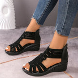 2026 Summer New Style Women's Sandals With Diamond Embellishments Medium High Top Basketball Shoes Rubber Sole Casual Shoes