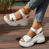 2026 Chunky Platform Sport Sandals Women Hook Loop Wedge Heel Summer Sandals Woman Comfy Non Slip Thick Sole Sandalias Mujer