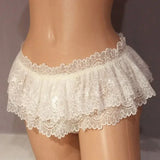 Womens Sexy Cosplay Vintage Pleated Skirt Ultra Short Skirt Cute Nightwear Lace Thongs Panties Lingerie Briefs Mini Skirt
