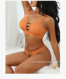 Sexy seamless underwear set push-up bra vest sports breathable push-up set