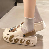 2026 New Women Fashion Clogs Cute DIY Charms Home Street Slippers For Female Summer Platform Shoes Soft EVA Girls Leisure Sandal