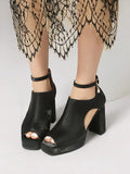 Summer Sandals Women Platform Gladiator Flip Flops High Heels Peep Toe Nude Black Ladies Dance Party Wedding Shoes Large Size