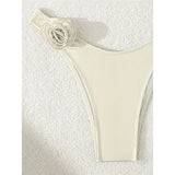 Sexy 3D Flowers Underwired Bikini Women Swimwear Female Swimsuit Two-Pieces Bikini Set Brazilian Bather Bathing Suit Swim V7970