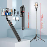 Roreta 1.7M Selfie Stick Wireless Tripod Stand with Bluetooth Remote Extendable Tripod for Mobile Phone Tlktok Live Streaming