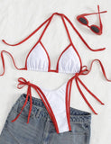 sexy string micro mini patchwork bikinis sets two pieces swimsuit thong Swimwear Biquini conjunto de bikini tankini beachwear