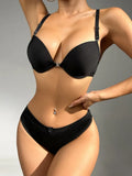 Hot Sale Sexy Front Closure Female Two-Piece Underwire Underwear Sets A2128