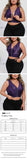 New Arrival Plus Size Sexy Purple Embroidered Lingerie, Plunge Push-up Bra with Front Zip