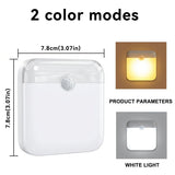 USB Charging Cupboard Lamp Dimmable White/Warm Light Motion Sensor LED Night Light for Bedroom Kitchen Stair Wardrobe Lighting