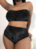 0XL - 4XL New Leopard Bikini Plus Size Large Size Swimwear Women Swimsuit Female Two-pieces Bikini set Bather Bathing Suit K3977