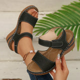 White Wedges Sandals for Women Summer Ankle Strap Thick Sole Gladiator Sandals Woman Plus Size 43 Casual Platform Sandles Female