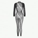 Crotchless Sex Bodysuits Transparent Bodystocking Hollow Bold Body Suit Backless Pantyhose Erotic Costumes Sexy Fishnet Lingerie