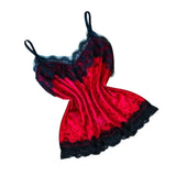 Summer Velvet Pyjamas Set for Women Sleepwear Sleeveless Straps Nightwear Lace Trim Cami Top and Shorts Sets Sexy Lingerie