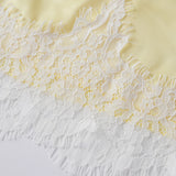 Women Solid Color Satin Long Skirs Elegant Low Waist Lace Patchwork Flowy Summer Skirt for Casual