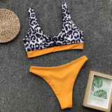 2026 Sexy Bikini Women Swimwear Swimsuit Push Up Leopard Patchwork High Waist Bikinis Set Bathing Suit Beach Bikini Taille Haute