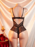 Erotic Sexy Lingerie Women Crotchless Sex Underwear Porn Babydoll Dress Hollow Hot Lace Sexy Bodysuit Lingerie Exotic Costume