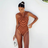 One Piece Swimsuit 2025 New Sexy Solid White Ruffle Swimwear Women Yellow Bathing Suit Beach Wear Backless Monokini