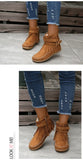 Vintage Women Boots Suede Ankle Boots Fringe Women Shoes Winter Boots Women Side Zipper Casual Shoes Ladies Snow Boot