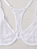 3-Piece Plus Size Lingerie With Lace Front Buttons For Women Brassiere  Adjustable Underwear Comfort And Breathability Bra