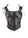New European and American corset Christmas Jacquard Fishbone Corset gathered waist and abdomen palace body shaping coat.