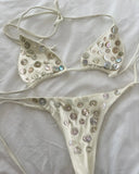 Sexy Brozing Diamond Bikini 2026 Women Luxury White Push Up Bandage Thong Swimsuit Summer Bathing Suit Micro Swimwear Biquini