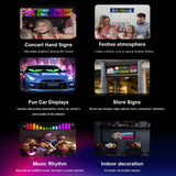 Devil Eye LED Matrix Pixel Panel Display Screen Flexible RGB Car Graffiti Scrolling Text Animation Shop Reminder Light Bluetooth