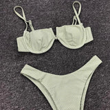 2026 Polka Dot Underwired V-Bar Bikini Women Swimsuit Female Swimwear Two Pieces Bikini Set Push Up Bather Bathing Suit Swim