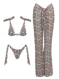 2026 Fashionable Boho Chic Bikini Set with Unique Paisley Design Perfect for Beach Wear and Pool Parties Summer Getaways