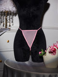 Pink Transparent Ultra Thin Hot Nightgown Women's Pajamas With Thongs Lace Mesh Dress For Sex V-Neck Backless Sexy Lingerie