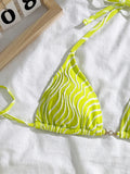 sexy wave halter tie bikinis sets 3pcs with tie mini skirt thong swimsuits swimwear bathing suit beach outfits biquini tankini