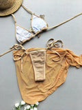 Three-piece Set 2025 New Bikini Sexy European and American Bikini Cross-border Split Women's Swimsuit Swimsuit Women's Suit