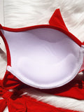Sexy Knotted Underwired Bra Cup Bikini Women Swimsuit Female Swimwear Two-pieces Bikini Set Push Up Bikinis Bathing Suit Swim